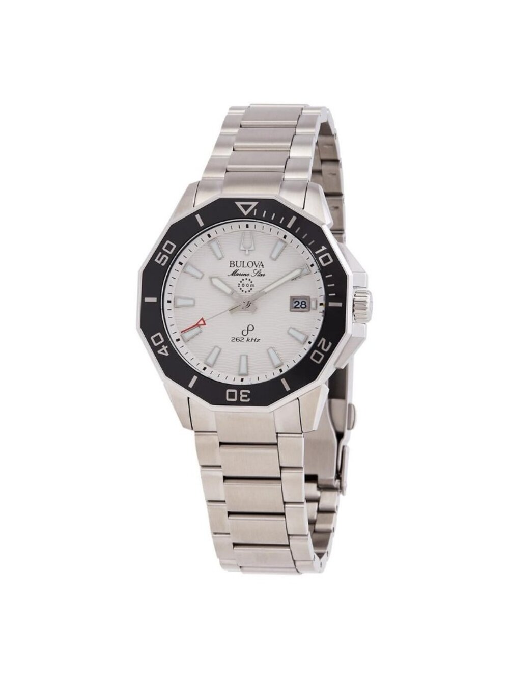NWT Bulova Marine Star HPQ Precisionist Quartz White Dial Men's Watch